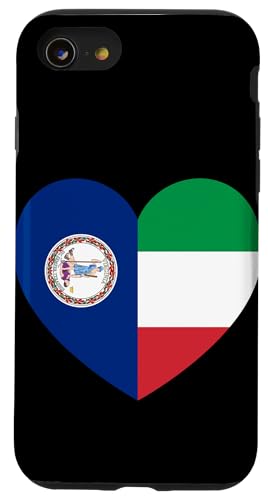 Virginia and Italy Flags: Heart Shaped Unity Hülle für iPhone SE (2020) / 7 / 8 von Italy Love Pride Merch