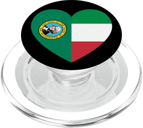 Washington and Italy Flags: Heart Shaped Unity PopSockets PopGrip für MagSafe Washington and Italy Flags: Heart Shaped Unity PopSockets PopGrip für MagSafe von Italy Love Pride Merch