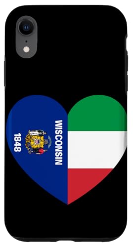 Wisconsin and Italy Flags: Heart Shaped Unity Hülle für iPhone XR Wisconsin and Italy Flags: Heart Shaped Unity Hülle für iPhone XR von Italy Love Pride Merch