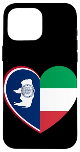 Wyoming and Italy Flags: Heart Shaped Unity Hülle für iPhone 16 Pro Max Wyoming and Italy Flags: Heart Shaped Unity Hülle für iPhone 16 Pro Max von Italy Love Pride Merch
