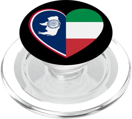 Wyoming and Italy Flags: Heart Shaped Unity PopSockets PopGrip für MagSafe Wyoming and Italy Flags: Heart Shaped Unity PopSockets PopGrip für MagSafe von Italy Love Pride Merch