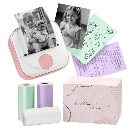 Itari Q02 Mini Drucker- Facelifting T02 Thermodrucker zum Lernen, Etikettendrucker für Notizen, Tagebuch, Memo, Foto, Journal, Bluetooth Fotodrucker für Smartphone, mit 3 Rollen Papier Itari Q02 Mini Drucker- Facelifting T02 Thermodrucker zum Lernen, Etikettendrucker für Notizen, Tagebuch, Memo, Foto, Journal, Bluetooth Fotodrucker für Smartphone, mit 3 Rollen Papier von Itari