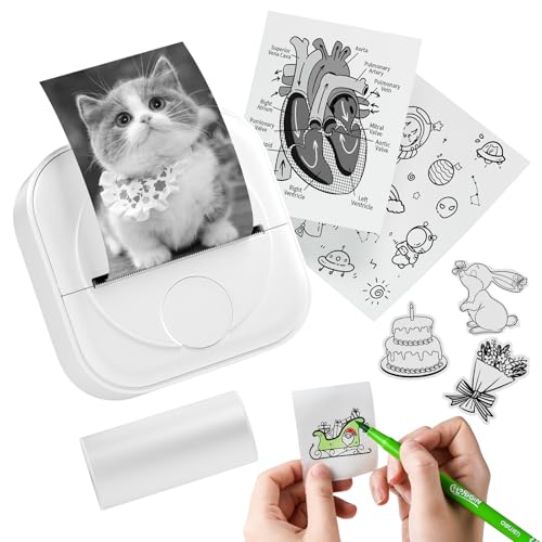 Q02 Mini Drucker- Bluetooth Fotodrucker für Smartphone, Thermodrucker für Lernen, Schulsachen Aesthetic, Kompatibel mit T02 papier, Etikettendrucker für Notizen, Tagebuch, Memo, Foto, Journal, DIY Q02 Mini Drucker- Bluetooth Fotodrucker für Smartphone, Thermodrucker für Lernen, Schulsachen Aesthetic, Kompatibel mit T02 papier, Etikettendrucker für Notizen, Tagebuch, Memo, Foto, Journal, DIY von Itari