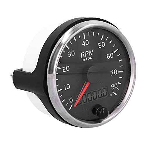 3,3 Zoll 12 V/24 V Drehzahlmesser 0–8000 U/min Tacho Drehzahlmesser LCD Betriebsstundenzähler Bernsteinweiße Hintergrundbeleuchtung für Autoboote, mit Betriebsstundenzähler und 3,3 Zoll 12 V/24 V Drehzahlmesser 0–8000 U/min Tacho Drehzahlmesser LCD Betriebsstundenzähler Bernsteinweiße Hintergrundbeleuchtung für Autoboote, mit Betriebsstundenzähler und von Itonash