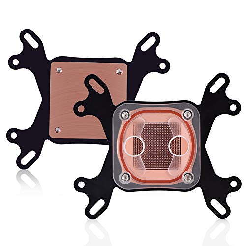 Itonash CPU-Kühler, PC-Flüssigkeitskühler, Computer-PC-CPU-Wasserkühlblock 775/1150/1155,1366 AM2/AM3/AM3+, 50 Mm Kupferbasis von Itonash