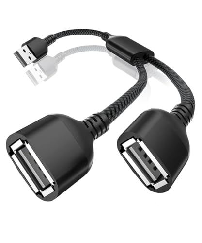 Itramax USB Splitter 1 zu 2 0.3M,USB Verteiler Splitter Kabel,USB Y Verlängerungskabel,USB A 1 Stecker zu 2 Buchse Adapter,Doppel Port USB Hub,2fach Doppelstecker für Mac,Auto,Xbox One,PS5,PS4,Laptop von Itramax