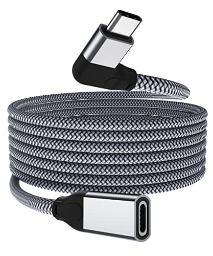 Itramax Winkel USB C Verlängerungskabel 2M Kurz,90 Grad Typ C 3.1 Gen2 10Gbps Buchse auf Stecker Adapter,Thunderbolt 3 Extension Kabel für iPhone 15 14 Plus, Samsung Galaxy Z Flip Fold 5 Tab S9 A7 von Itramax