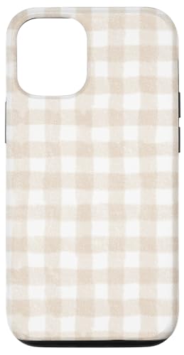 Beige Gingham-Ästhetik Hülle für iPhone 12/12 Pro Beige Gingham-Ästhetik Hülle für iPhone 12/12 Pro von ItsAlwaysSummer