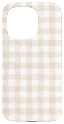 Beige Gingham-Ästhetik Hülle für iPhone 15 Pro Beige Gingham-Ästhetik Hülle für iPhone 15 Pro von ItsAlwaysSummer