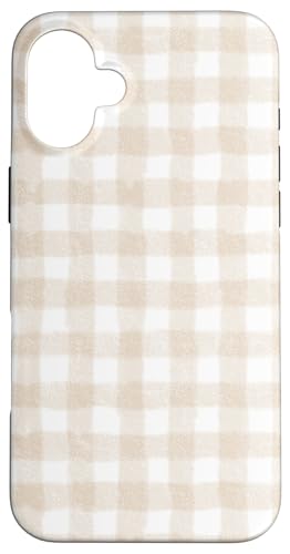 Beige Gingham-Ästhetik Hülle für iPhone 16 Plus Beige Gingham-Ästhetik Hülle für iPhone 16 Plus von ItsAlwaysSummer