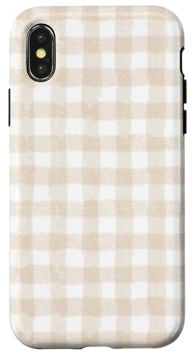 Beige Gingham-Ästhetik Hülle für iPhone X/XS Beige Gingham-Ästhetik Hülle für iPhone X/XS von ItsAlwaysSummer