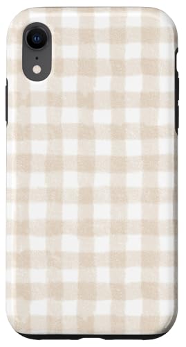 Beige Gingham-Ästhetik Hülle für iPhone XR Beige Gingham-Ästhetik Hülle für iPhone XR von ItsAlwaysSummer