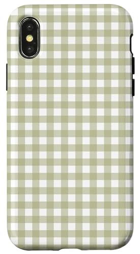 Grüner Gingham-Ästhetik Hülle für iPhone X/XS Grüner Gingham-Ästhetik Hülle für iPhone X/XS von ItsAlwaysSummer