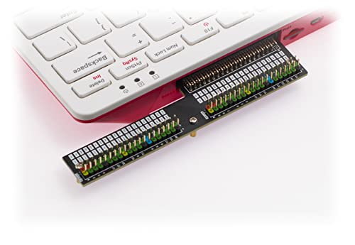 Raspberry Pi 400 GPIO Header-Erweiterungsadapter, mit farbcodiertem Header, einfach an Ihr Pi400 (schwarz) von Iunius