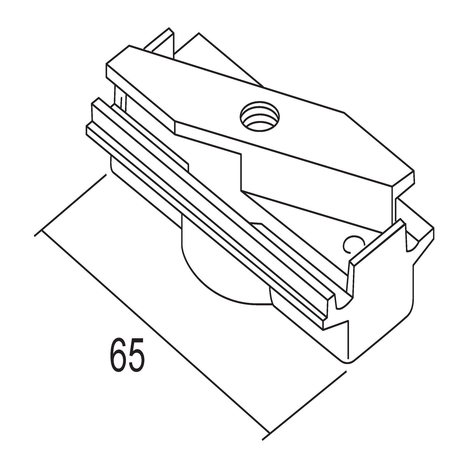 Ivela Adapter mechanisch 3-Phasen-Schiene, silber von Ivela