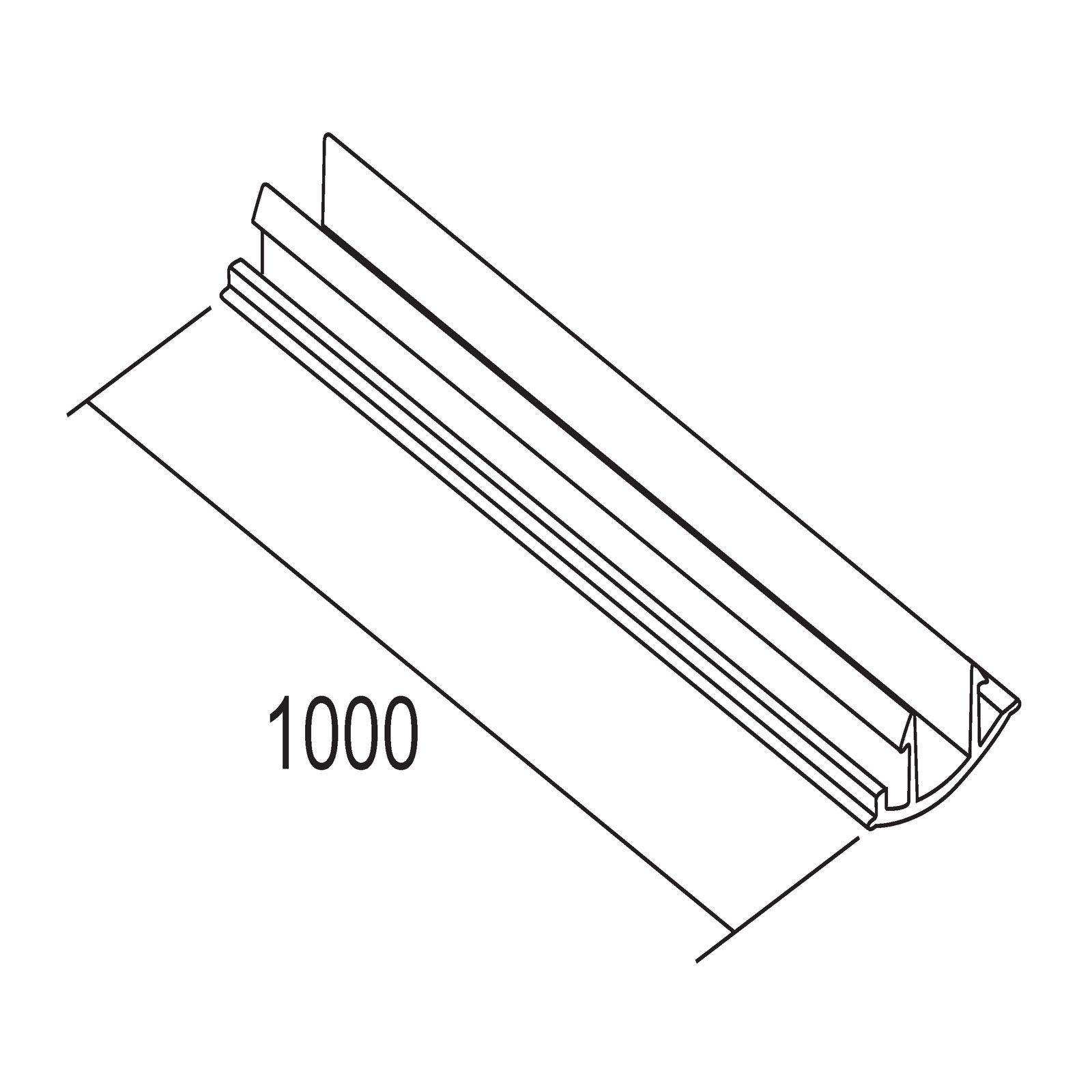 Ivela Schienenabdeckung 1m, 3-Phasen, schwarz von Ivela