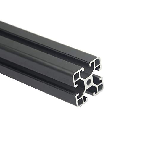 Iverntech 1 Stück 1000 mm 4040 Europäischer Standard eloxierte Linearschiene Schwarzes Aluminium-Profilextrusion mit 8-mm-Schlitz der Serie 40 für 3D-Drucker und CNC-DIY-Lasergraviermaschine von Iverntech