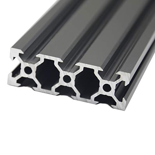 Iverntech 1PC 1000 mm 2060 V Typ Europäische Norm Eloxiertes Schwarzes Aluminium Profil Extrusionslineare Schiene für 3D-Drucker und CNC DIY Lasergravurmaschine von Iverntech