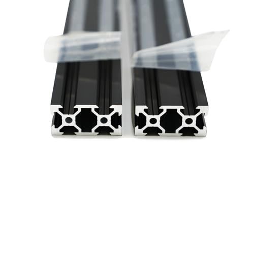 Iverntech 2 Stück 200 mm 2040 V Typ Schwarzes Aluminiumprofil Extrusions Linearschiene für 3D Drucker und CNC DIY Lasergraviermaschine von Iverntech