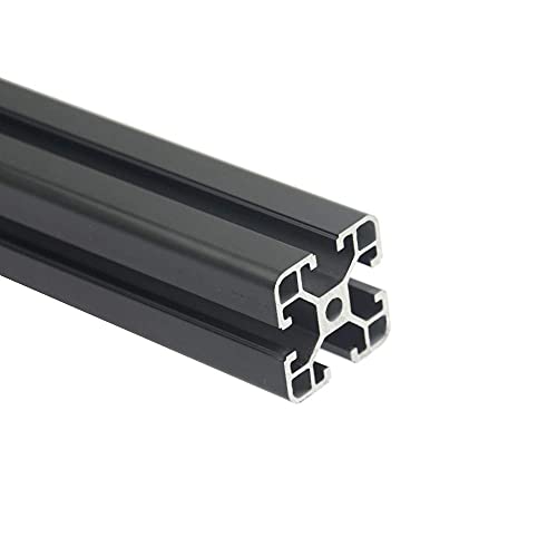 Iverntech 2 Stück 2000 mm 4040 Europäischer Standard eloxierte Linearschiene Schwarzes Aluminium-Profilextrusion mit 8-mm-Schlitz der Serie 40 für 3D-Drucker und CNC-DIY-Lasergraviermaschine von Iverntech