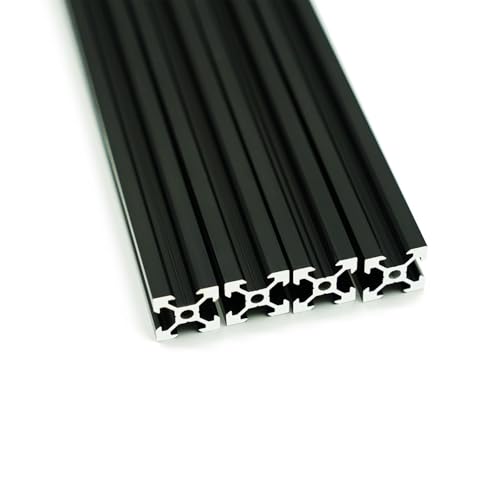 Iverntech 4 Stück 200 mm 2020 V Typ Schwarz Europäischer Standard Eloxierte Linearschiene Aluminiumprofilextrusion für DIY 3D-Drucker und CNC-Maschinen von Iverntech