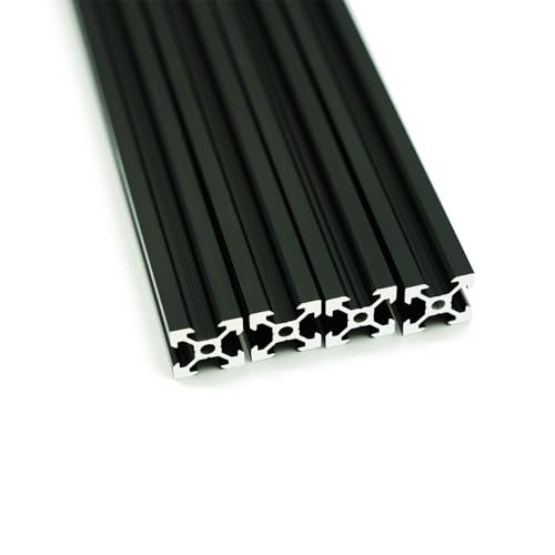 Iverntech 4pcs 700mm 2020V Type Black European Standard Anodised Linear Rail Aluminium Profile Extrusion for DIY 3D Printer and CNC Machines von Iverntech