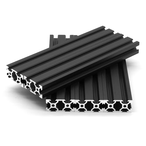 Iverntech 5 Stück 2000 mm 2040 V Typ Europäischer Standard eloxiertes schwarzes Aluminiumprofil-Extrusions-Linearschiene für 3D-Drucker und CNC-DIY-Lasergraviermaschine von Iverntech