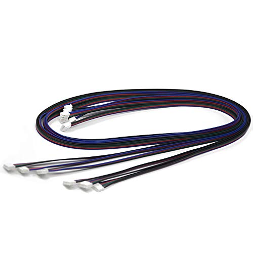 Iverntech 6 Stück 1.5M XH2.54 4 Polige bis 6 Polige Terminal Schrittmotor Kabel für 3D Drucker Nema 17 Schrittmotor von Iverntech