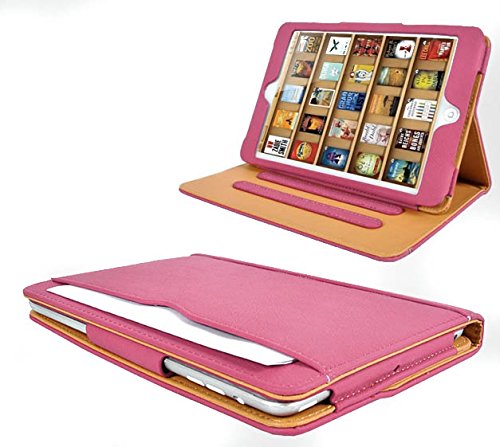 Iverson iPad 4 Hülle/Case aus Leder für iPad 2 und iPad 3, mit Displayschutzfolie und Reinigungstuch Length 25cm Width 19.5cm Thickness 2.5cm Rosa von Iverson