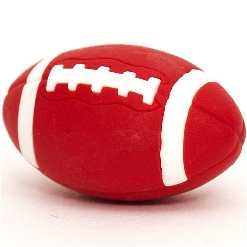 Iwako Cool Red Brown Eraser American Football by Iwako von Iwako