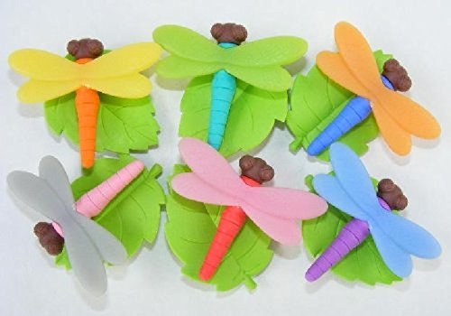 Iwako theme by insects of the world 6 colors dragonfly eraser (6) von Iwako