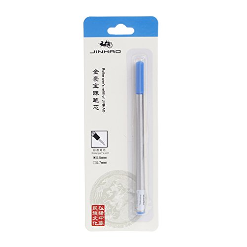 Ixkbiced Jinhao Tintenroller-Nachfüllpatrone, 0,5 mm, 0,7 mm, Schwarz / Blau von Ixkbiced