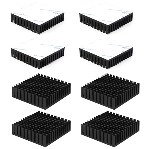 8 Stück Aluminium Kühlkörper Heizkörper Heatsink Kühlung Kühler Fin Wärmeleitfähigkeit des Kühlers Wärmeleitung Maßnahmen 40mm x 40mm x 11mm Kühlrippen Kühlkörper Kit für CPU PC Netzteile Geräte von Iyowei