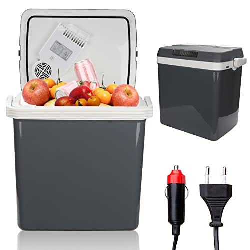 Izrielar 24 Liter Kühlbox Elektrische, 12V 230V, Mini-Kühlschrank KÜHLT und WÄRMT, Auto Kühlbox mit ECO-Modus, für Camping, Grau Izrielar 24 Liter Kühlbox Elektrische, 12V 230V, Mini-Kühlschrank KÜHLT und WÄRMT, Auto Kühlbox mit ECO-Modus, für Camping, Grau von Izrielar