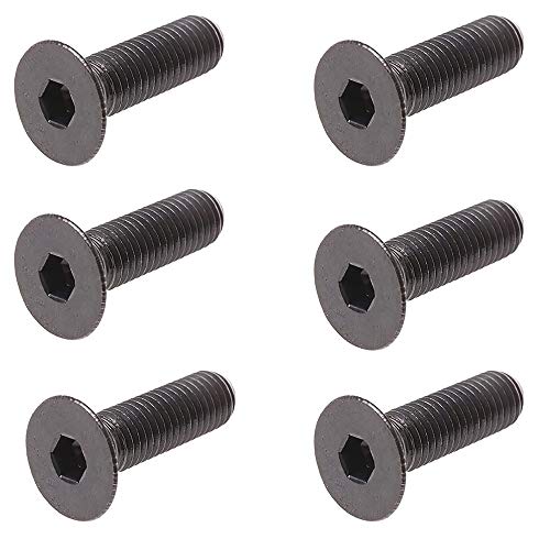 Hochfeste Senkkopfschrauben, 4 mm, M4 x 20 mm (inkl. Kopf), Schwarz (10,9 H/T), Csk Inbusschlüsselkopfschraube, 50 Stück von J&A Racing International