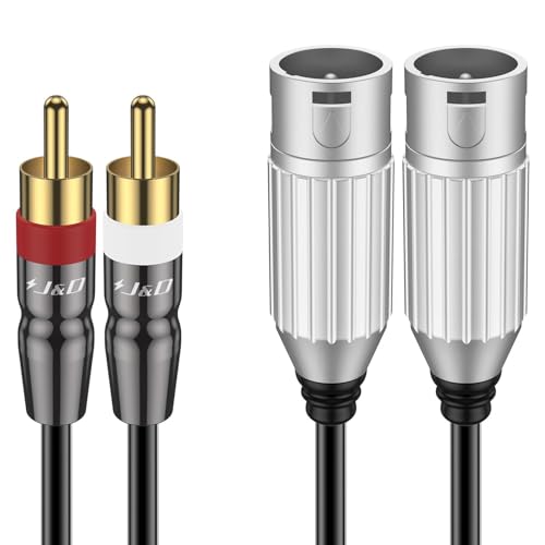 J&D 2 Cinch zu 2 XLR Stecker Kabel, Unbalancierte Dual Stecker XLR zu Cinch Kabel 2XLR zu 2Cinch Stecker Anschluss Kabel Wire Cord für Lautsprecher, Verstärker, HiFi Stereo Audio Systeme, 4,5 Meter J&D 2 Cinch zu 2 XLR Stecker Kabel, Unbalancierte Dual Stecker XLR zu Cinch Kabel 2XLR zu 2Cinch Stecker Anschluss Kabel Wire Cord für Lautsprecher, Verstärker, HiFi Stereo Audio Systeme, 4,5 Meter von J&D