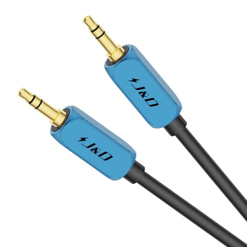 J&D 3,5-mm-Hilfskabel, Aluminiumlegierungs-Gehäuse 3,5 mm 1/8 Zoll TRS auf 1/8 Zoll TRS Aux-Audiokabel für Auto, Kompatibel mit Stereos, Lautsprechern, Kopfhörern und Mehr, 2.7 M J&D 3,5-mm-Hilfskabel, Aluminiumlegierungs-Gehäuse 3,5 mm 1/8 Zoll TRS auf 1/8 Zoll TRS Aux-Audiokabel für Auto, Kompatibel mit Stereos, Lautsprechern, Kopfhörern und Mehr, 2.7 M von J&D