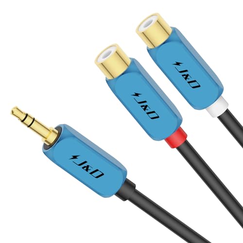 J&D 3,5 mm auf 2 RCA Kabel, 3,5 mm Stecker auf 2RCA Buchse Stereo-Audioadapter Verlängerungskabel RCA Buchse auf 3,5mm Stecker mit Hochwertiger Vergoldeter Kupferschale, 0,3 Meter J&D 3,5 mm auf 2 RCA Kabel, 3,5 mm Stecker auf 2RCA Buchse Stereo-Audioadapter Verlängerungskabel RCA Buchse auf 3,5mm Stecker mit Hochwertiger Vergoldeter Kupferschale, 0,3 Meter von J&D