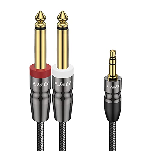 J&D 3.5mm auf 2x6.35mm Klinke Kabel 0,9 m, 3.5 Stereo Aux zu 2x Male Grosse Klinkenstecker Audio Adapter Mono Y Splitter für Mixer, Verstärker, Mixer, Audio Recorder, Gitarre J&D 3.5mm auf 2x6.35mm Klinke Kabel 0,9 m, 3.5 Stereo Aux zu 2x Male Grosse Klinkenstecker Audio Adapter Mono Y Splitter für Mixer, Verstärker, Mixer, Audio Recorder, Gitarre von J&D