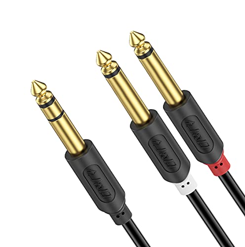 J&D 6,3mm Klinke Stereo auf 2x 6,3mm Klinke Mono Kabel Insertkabel Audio Adapter Sende und Rückführungskabel Patchkabel Klinke auf Klinke TRS Kabel - 0,9M J&D 6,3mm Klinke Stereo auf 2x 6,3mm Klinke Mono Kabel Insertkabel Audio Adapter Sende und Rückführungskabel Patchkabel Klinke auf Klinke TRS Kabel - 0,9M von J&D