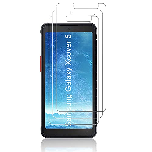 J&D Displayschutz Kompatibel für Samsung Galaxy Xcover 5 Gehärtetes Glas Schutzfolie, 3 Stücke Vorgespanntes Glas Nicht Ganze Displayschutzfolie Deckung Glas für Galaxy Xcover 5 von J&D