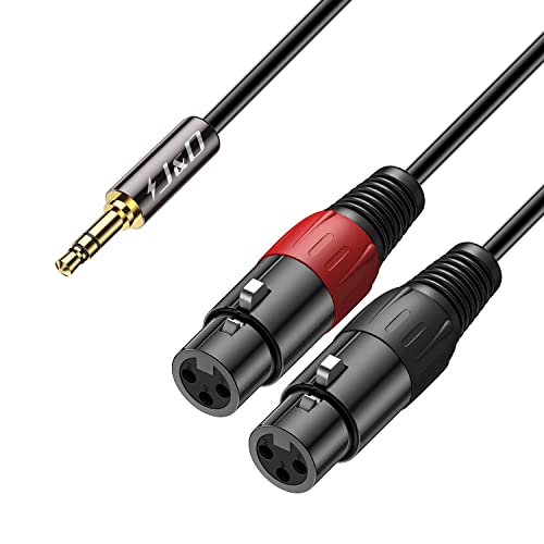 J&D Dual XLR Buchse auf 3,5 mm Y Splitter Kabel, 2x XLR Weiblich zu 3,5mm TRS Männlich Unbalanced Stereo Audio Patch Adapterkabel für DSLR Kamera Smartphone Laptop Mic, 2,7 Meter J&D Dual XLR Buchse auf 3,5 mm Y Splitter Kabel, 2x XLR Weiblich zu 3,5mm TRS Männlich Unbalanced Stereo Audio Patch Adapterkabel für DSLR Kamera Smartphone Laptop Mic, 2,7 Meter von J&D