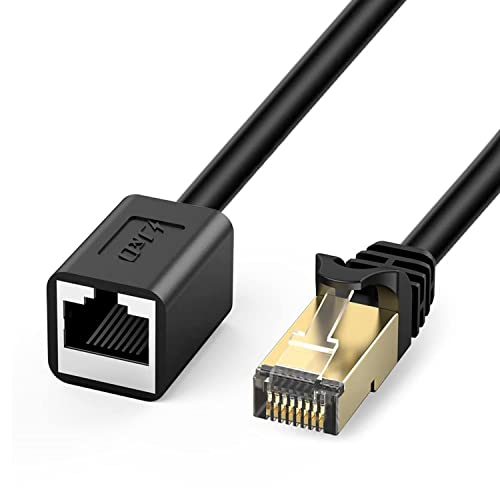 J&D Ethernet Verlängerungskabel, Cat6 Ethernet Verlängerungskabeladapter - Untersützt Cat6/ Cat5e/ Cat5 Standards, geschirmte RJ45 Stecker, Stecker auf Buchse - 15 Feet / 4.5 Meter von J&D