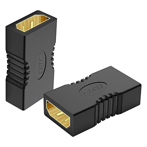 J&D HDMI Kupplung Adapter, 2 Stück Gold-Plated Weiblich auf Weiblich 4K HDMI Koppler HDMI Extender, Unterstützt 3D 4K ARC Ethernet von J&D