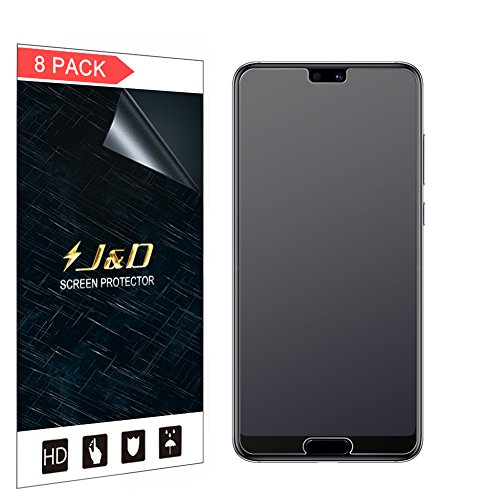 J&D Kompatibel für 8er Set Huawei P20 Pro Displayschutzfolie, [Antireflektierend] [Nicht Ganze Deckung] Matte Folie Schutzschild Displayschutzfolie für Huawei P20 Pro - [Nicht für Huawei P20/P20 Lite] von J&D