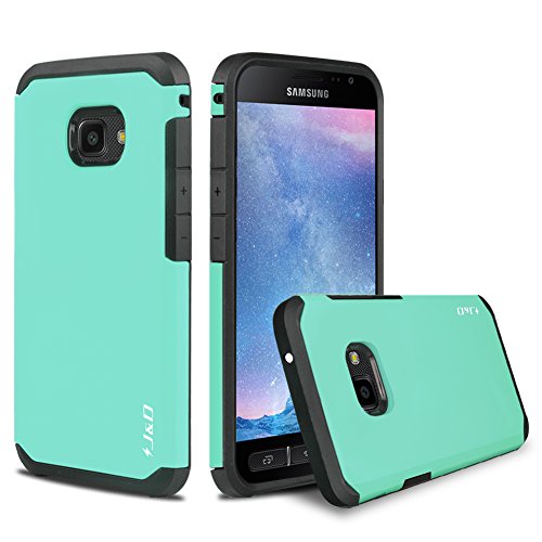 J&D Kompatibel für Galaxy Xcover 4/Galaxy Xcover 4S Hülle, [ArmorBox] [Doppelschicht] [Heavy-Duty-Schutz] Hybrid Stoßfest Schutzhülle für Samsung Galaxy Xcover 4, Samsung Galaxy Xcover 4S - Türkis von J&D