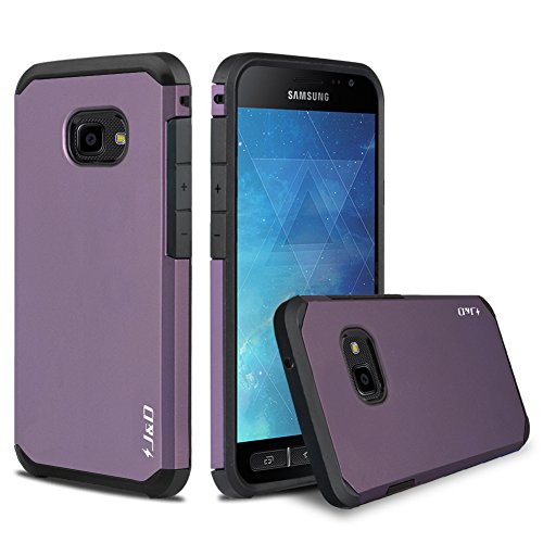 J&D Kompatibel für Galaxy Xcover 4/Galaxy Xcover 4S Hülle, [ArmorBox] [Doppelschicht] [Heavy-Duty-Schutz] Hybrid Stoßfest Schutzhülle für Samsung Galaxy Xcover 4, Samsung Galaxy Xcover 4S - Violett von J&D