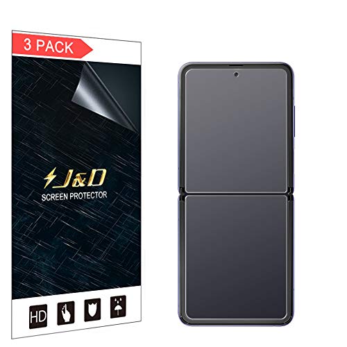 J&D Kompatibel für Samsung Galaxy Z Flip Schutzfolie, 3-Pack [Antireflektierend] [Nicht Ganze Deckung] [Anti Fingerabdruck] Matte Folie Displayschutzfolie von J&D
