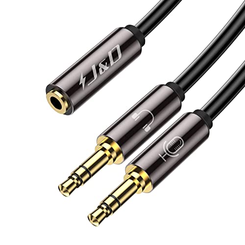 J&D Kopfhörerverteileradapter 3.5mm, Kopfhörerverteiler für Computer von 3.5mm Buchse zu 2 Dual 3.5mm Stecker Mikrofon und Audio Y-Splitter Mikrofon Stereo Buchse Kopfhörer Anschlusskabel, 20cm J&D Kopfhörerverteileradapter 3.5mm, Kopfhörerverteiler für Computer von 3.5mm Buchse zu 2 Dual 3.5mm Stecker Mikrofon und Audio Y-Splitter Mikrofon Stereo Buchse Kopfhörer Anschlusskabel, 20cm von J&D