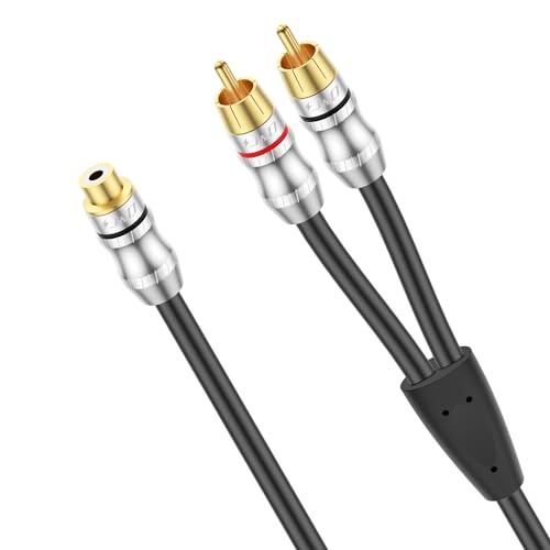 J&D RCA Kabel, 1 RCA Buchse auf 2 RCA Stecker Kurzes Y-Splitter Vergoldeter Adapter RCA Splitter Stereo Y-Adapter Phono Splitter Kabel, 0,3 Meter J&D RCA Kabel, 1 RCA Buchse auf 2 RCA Stecker Kurzes Y-Splitter Vergoldeter Adapter RCA Splitter Stereo Y-Adapter Phono Splitter Kabel, 0,3 Meter von J&D